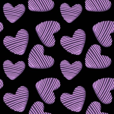 Kartpostallar, hediyeler ve kartpostallar için kalpleri olan kusursuz sevgililer günü desenleri. 