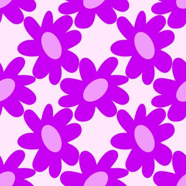 Kumaşlar, kartlar, çarşaflar, çocuklar ve ambalaj kağıtları için çiçeklerle basit, pürüzsüz desen.
