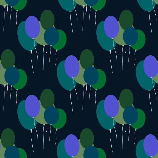 Seamless balloons pattern for kids and gifts and cards and linens and fabrics and textiles and packaging — Stockfoto