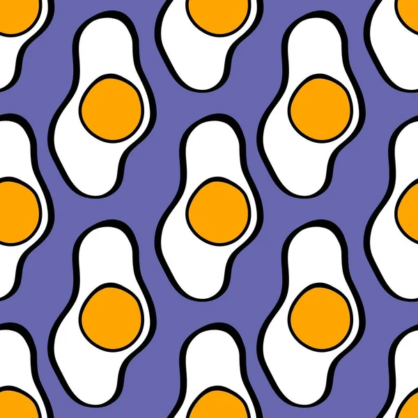 Padrão de ovo mexido sem costura saborosa para tecidos e têxteis e cartões e lençóis e papel de embrulho — Fotografia de Stock