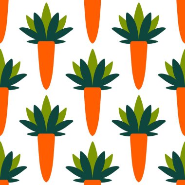 Duvar kağıdı, kumaş, ambalaj, çarşaf ve çocuklar ve ambalaj kağıdı için kusursuz geometrik havuç deseni.