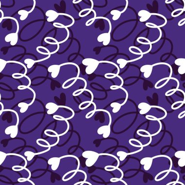 Sevgililer Günü çizgileri, kumaşlar, tekstil, kartlar, çarşaflar ve ambalaj kağıtları için kusursuz kalp desenleri.