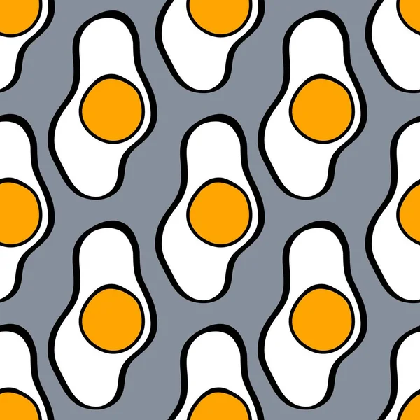 Tasty seamless scrambled egg pattern for fabrics and textiles and cards and linens and wrapping paper — Stock Photo, Image