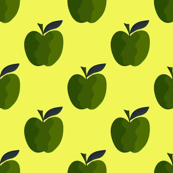 Бесшовный фруктовый узор с яблоками в подарок — стоковое фото
