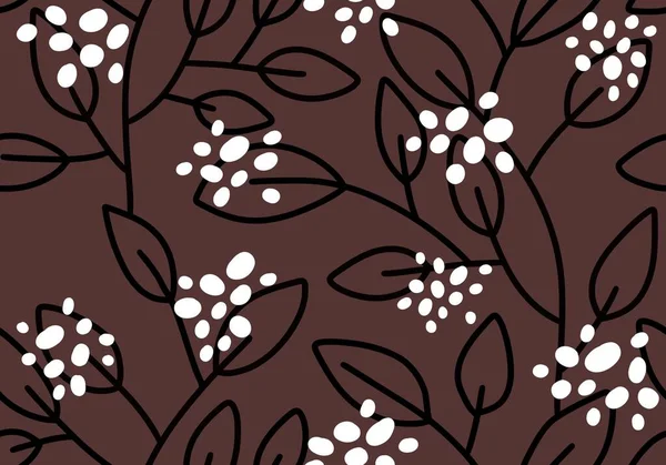 Floral einfache nahtlose Muster mit Blume für Stoffe und Textilien und Verpackung — Stockfoto