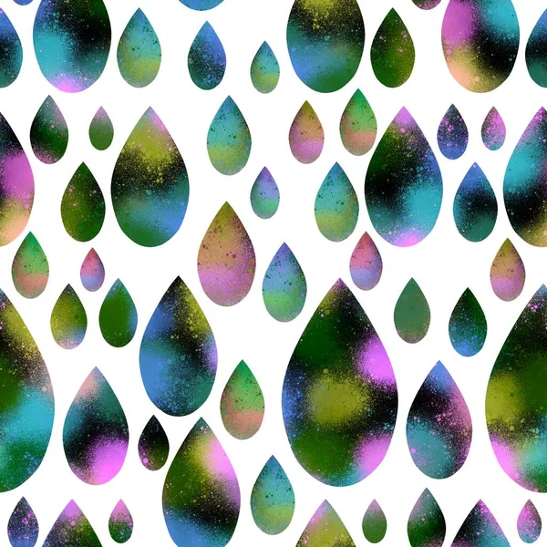 Seamless rain water drops pattern for fabrics and textiles and linens and wrapping paper and kitchen and kids — Fotografia de Stock