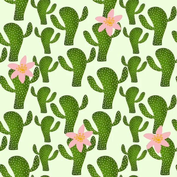 Cactus motif floral sans couture pour tissus et textiles et emballage et cadeaux et cartes et draps et enfants — Photo