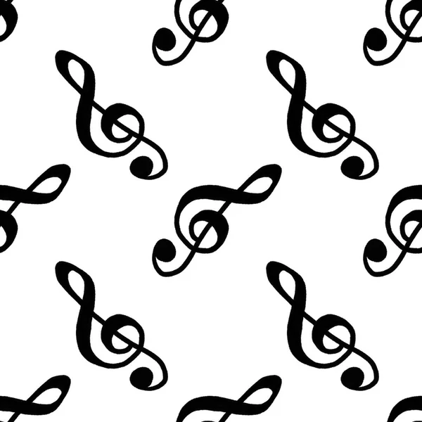 Музыкальный бесшовный скрипичный рисунок для тканей и текстиля, упаковки, постельного белья и оберточной бумаги — стоковое фото