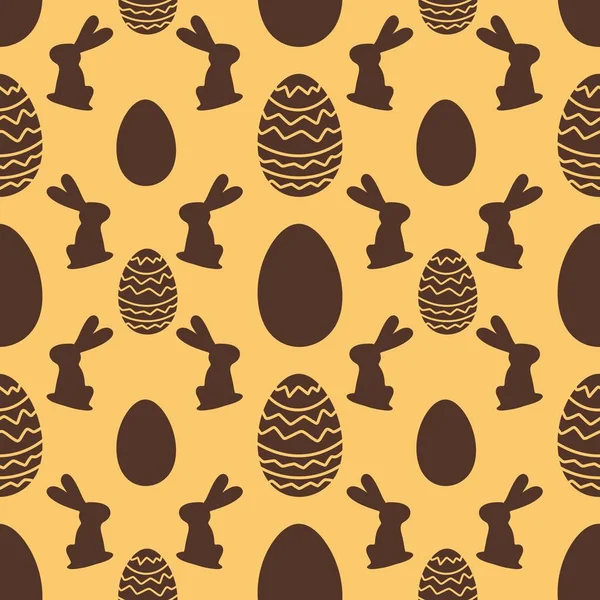 Easter seamless eggs and bunnies pattern for fabrics and textiles and packaging and gifts and cards and linens and kids — Fotografia de Stock