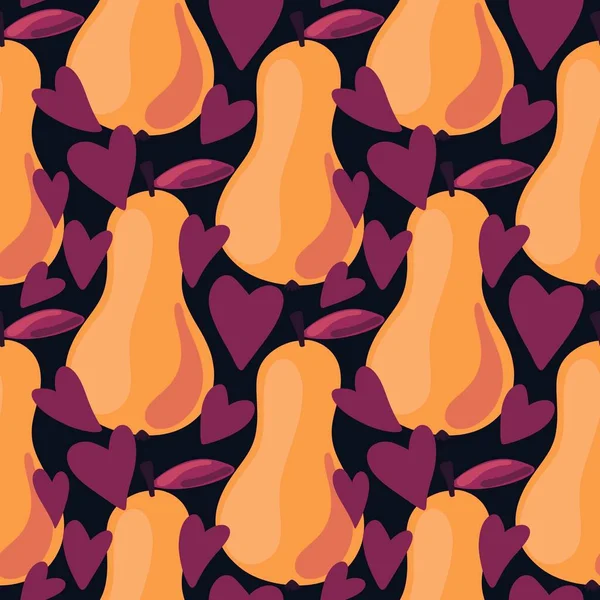 Fruit seamless pears pattern for fabrics and textiles and packaging and gifts and cards and linens and kids — Stockfoto