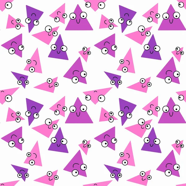 Cartoon bezešvý trojúhelník s očním vzorem pro tkaniny a obaly a dárky a prádlo a děti a balicí papír — Stock fotografie