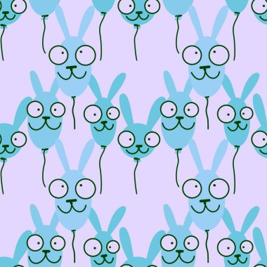 Çocuklar, hediyeler, kartlar, çarşaflar, kumaşlar, tekstil ve ambalajlar için kusursuz tavşanlar.