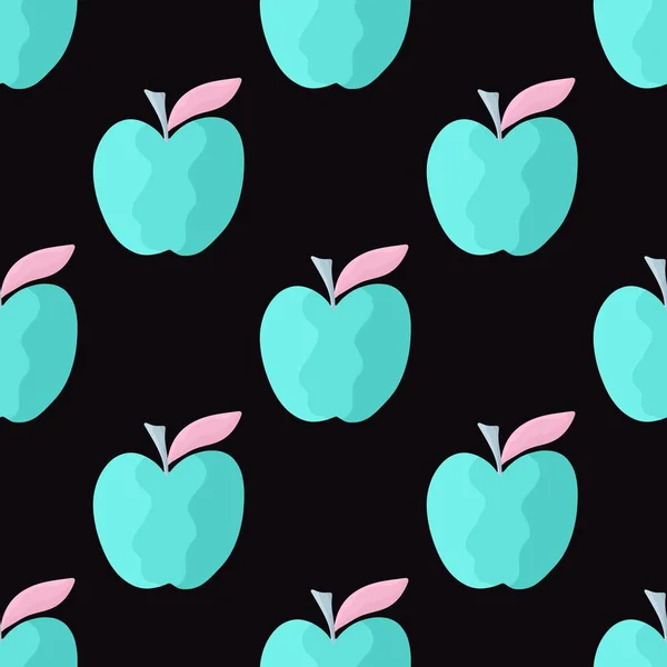无缝制水果图案,苹果作礼物 — 图库照片
