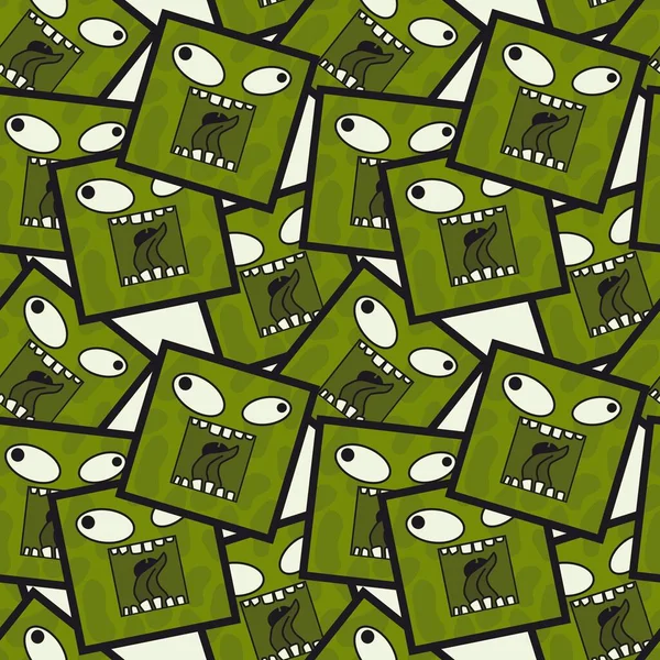 Kids seamless cute monster alien pattern for fabrics and packaging and gifts and cards and linens and wrapping paper — Stock Photo, Image