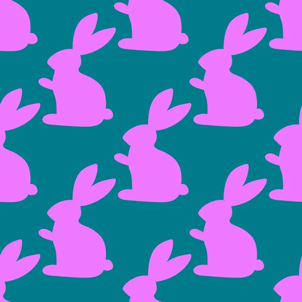 Modello di conigli senza cuciture per bambini per tessuti e tessuti e imballaggi e regali e carte e lenzuola — Foto Stock