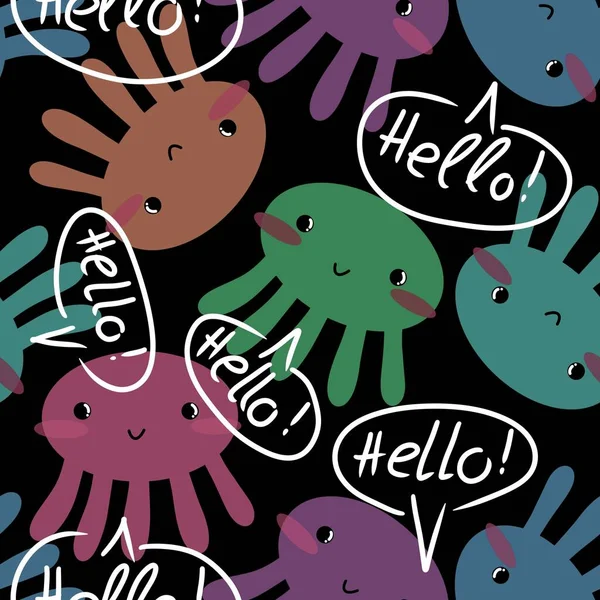 Kids seamless octopus pattern for fabrics and textiles and packaging and linens and gifts and cards and hobbies