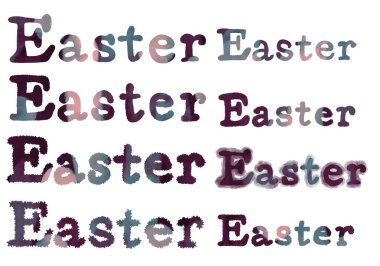 Hobiler, kartlar, posterler, kartpostallar, dergiler, çıkartmalar, çocuklar ve dükkanlar için Paskalya Bayramı ile ayarlandı.