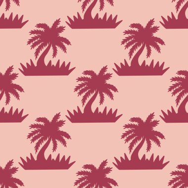 Kumaşlar, ambalajlar, hediyeler, kartlar, çarşaflar, çocuklar ve hobiler için kusursuz palmiye ağaçları deseni.
