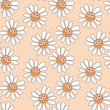 Kumaşlar, kartlar, çarşaflar, çocuklar ve ambalaj kağıtları için çiçeklerle basit, pürüzsüz desen.