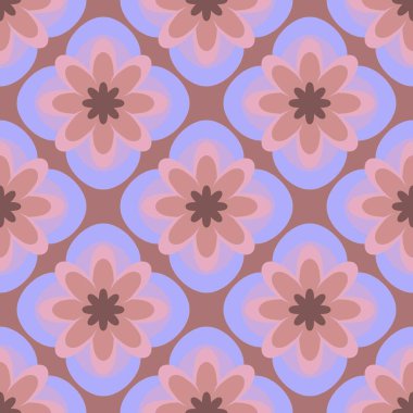 Kumaşlar, kartlar, çarşaflar, çocuklar ve ambalaj kağıtları için çiçeklerle basit, pürüzsüz desen.