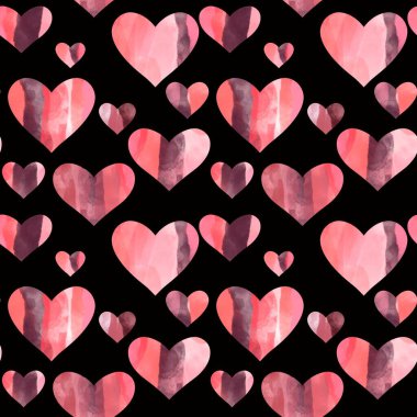 Kartpostallar, hediyeler ve kartpostallar için kalpleri olan kusursuz sevgililer günü desenleri. 