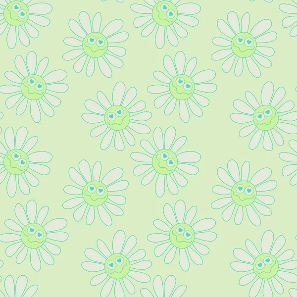 Eenvoudig bloemen naadloos patroon met bloemen voor stoffen en kaarten en linnengoed en kinderen en inpakpapier — Stockfoto