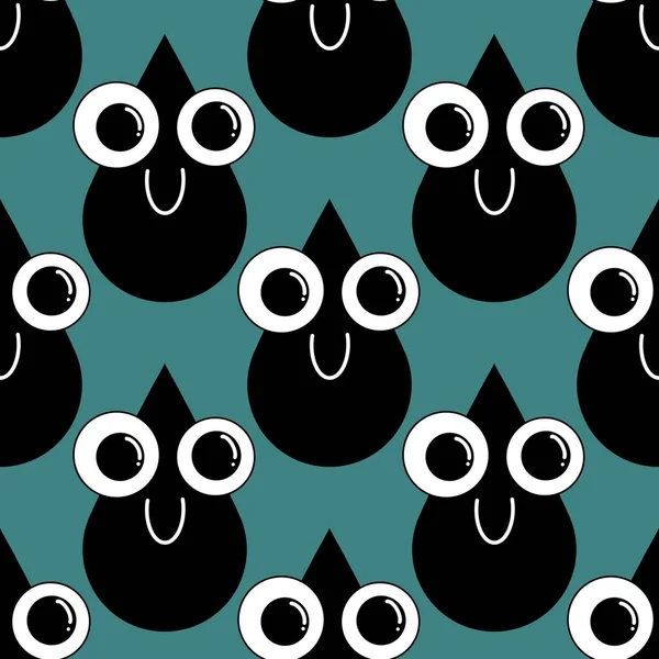 Kids seamless water rain drops pattern for fabrics and textiles and packaging and gifts and cards and linens and kids — Stock Photo, Image