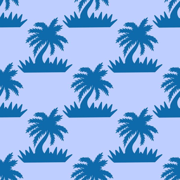 Summer seamless palm trees pattern for fabrics and packaging and gifts and cards and linens and kids and hobbies
