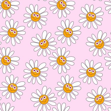 Kumaşlar, kartlar, çarşaflar, çocuklar ve ambalaj kağıtları için çiçeklerle basit, pürüzsüz desen.