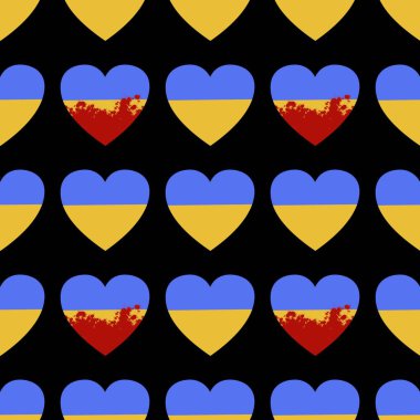 Ukrayna için kusursuz dua, aşk bayrakları deseni