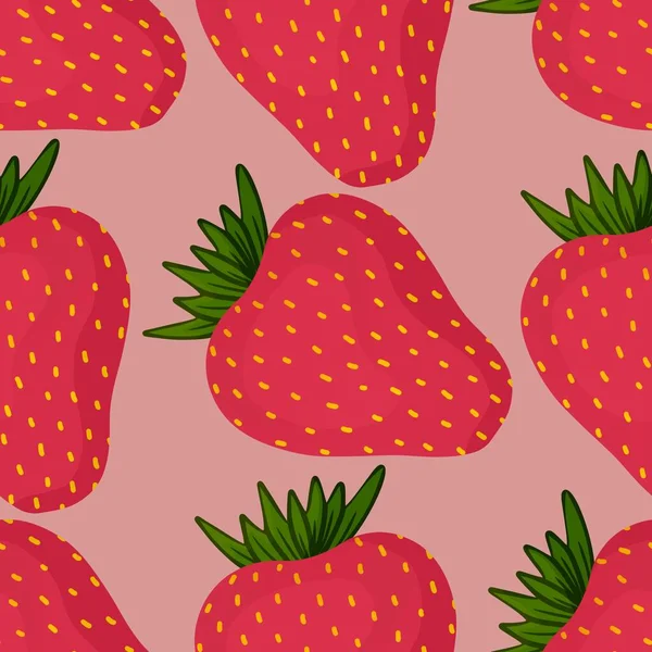Fruit naadloze aardbei patroon voor stoffen en textiel en verpakking en geschenken en kaarten en linnengoed — Stockfoto