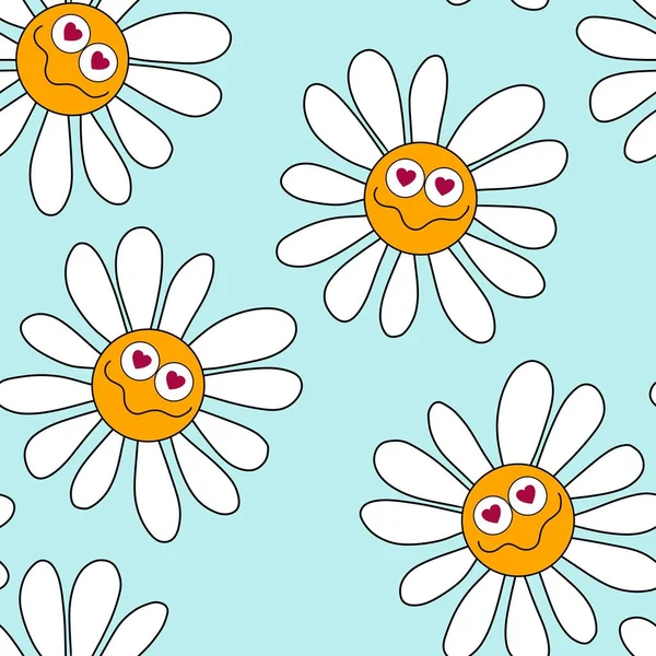 Enkel blommig sömlös mönster med blommor för tyger och kort och linne och barn och omslagspapper — Stockfoto