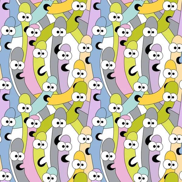 Kids seamless worms pattern for fabrics and textiles and packaging and linens and gifts and cards and hobbies — Stock Photo, Image