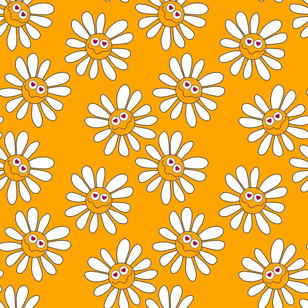 Jednoduchý květinový bezešvý vzor s květinami pro tkaniny a karty a prádlo a děti a balicí papír — Stock fotografie
