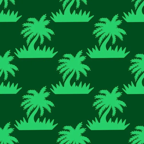 夏季无缝棕榈树图案，用于面料、包装、礼品、卡片、亚麻布、儿童和业余爱好 — 图库照片