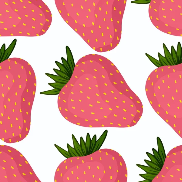 Fruit seamless strawberry pattern for fabrics and textiles and packaging and gifts and cards and linens — Fotografia de Stock