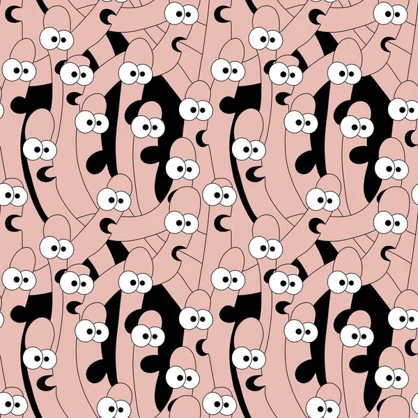 Kids seamless worms pattern for fabrics and textiles and packaging and linens and gifts and cards and hobbies — Stock Photo, Image