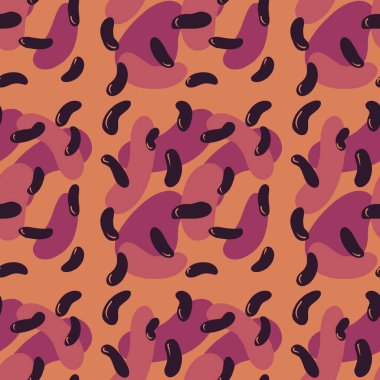 Kumaşlar, ambalajlar, hediyeler, kartlar, çarşaflar ve çocuklar için soyut dikişsiz fasulye deseni