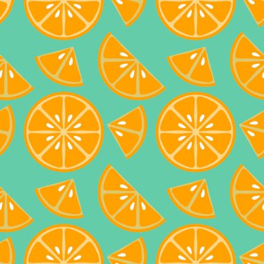 Tekstil, ambalaj, hediyeler, kartlar, çarşaflar ve çocuklar için limonlu turuncu desenli yaz meyveleri.