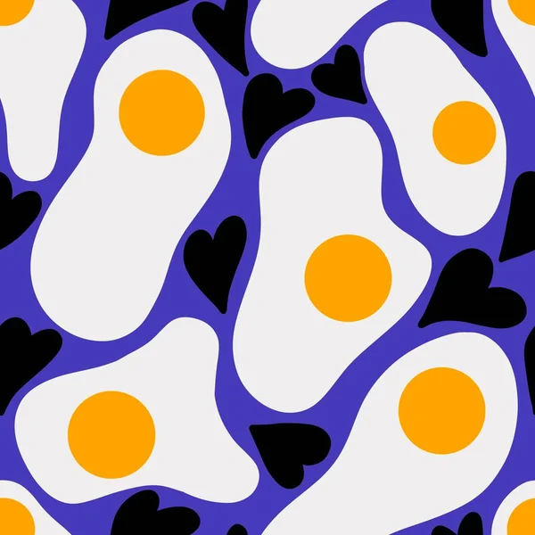 Kids seamless scrambled eggs pattern for fabrics and packaging and gifts and cards and linens — Stock Photo, Image