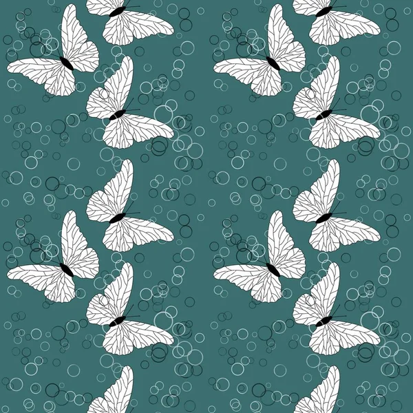 Seamless butterfly pattern for fabrics and textiles and packaging and linens and gifts and cards — Stock Photo, Image