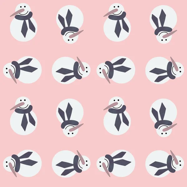 Winter seamless snowman pattern for fabrics and textiles and packaging and gifts and cards and linens and kids — Stock Photo, Image