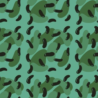 Kumaşlar, ambalajlar, hediyeler, kartlar, çarşaflar ve çocuklar için soyut dikişsiz fasulye deseni