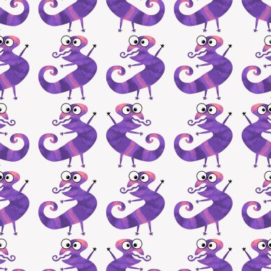 Çocuklar kusursuz hayvan kertenkele deseni kumaşlar ve tekstil ve ambalaj ve hediyeler ve kartlar ve çarşaflar ve çocuklar için