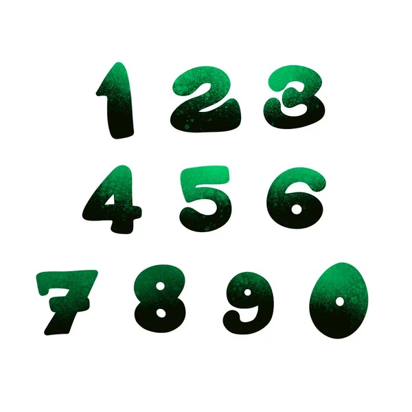 Set with numbers for stickers and cards and kids and magazines and postcard and hobbies and newspapers — Stock Photo, Image