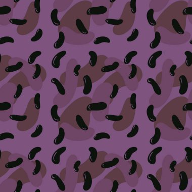 Kumaşlar, ambalajlar, hediyeler, kartlar, çarşaflar ve çocuklar için soyut dikişsiz fasulye deseni