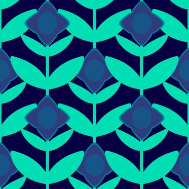 Kumaşlar, kartlar, çarşaflar, çocuklar ve ambalaj kağıtları için çiçeklerle basit, pürüzsüz desen.