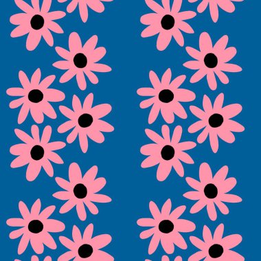 Kumaşlar, tekstil ve ambalajlar, hediyeler, kartlar, çarşaflar ve çocuklar için çiçeksiz çiçek deseni.