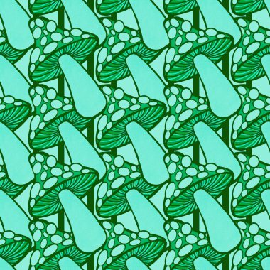 Kumaşlar, tekstil, ambalajlar, hediyeler, kartlar, çarşaflar ve çocuklar için kusursuz Cadılar Bayramı mantarları.