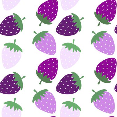 Kumaşlar, tekstil ve ambalajlar, hediyeler, kartlar, çarşaflar ve çocuklar için kusursuz çilek deseni.